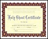 Holy Ghost Certificates - English