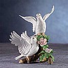 Porcelain Doves On Branch