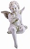 Alabastrite Sitting Cherub With Bird