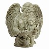 Angel Reading With Cherub Birdfeeder