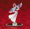 Spun Glass Angel Holding Rose
