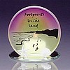 Glass Footprints in the Sand Candleholder