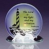 Glass Psalm 27:1 Candleholder