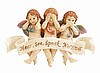 See, Hear, Speak No Evil Cherub Wall Plaque