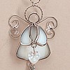 Angel April Birthstone Heart