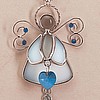 Angel September Birthstone Heart