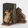 Scroll and Wicker Pattern Bookends