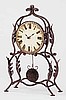 Wrought Iron Leaf Design Desk Clock